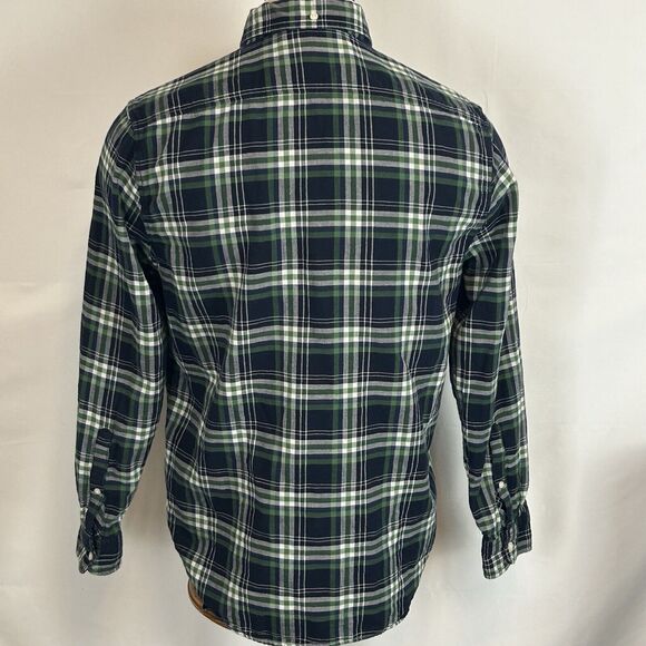 The Nutter by Chubbies Flannel Shirt Men's Large Navy Green White Gray Plaid L - Picture 2 of 5